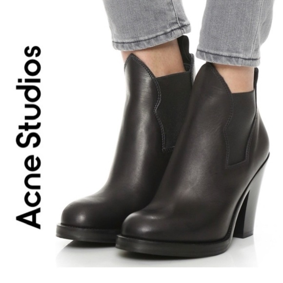 Acne Studios Star Leather Ankle Booties - Picture 1 of 17